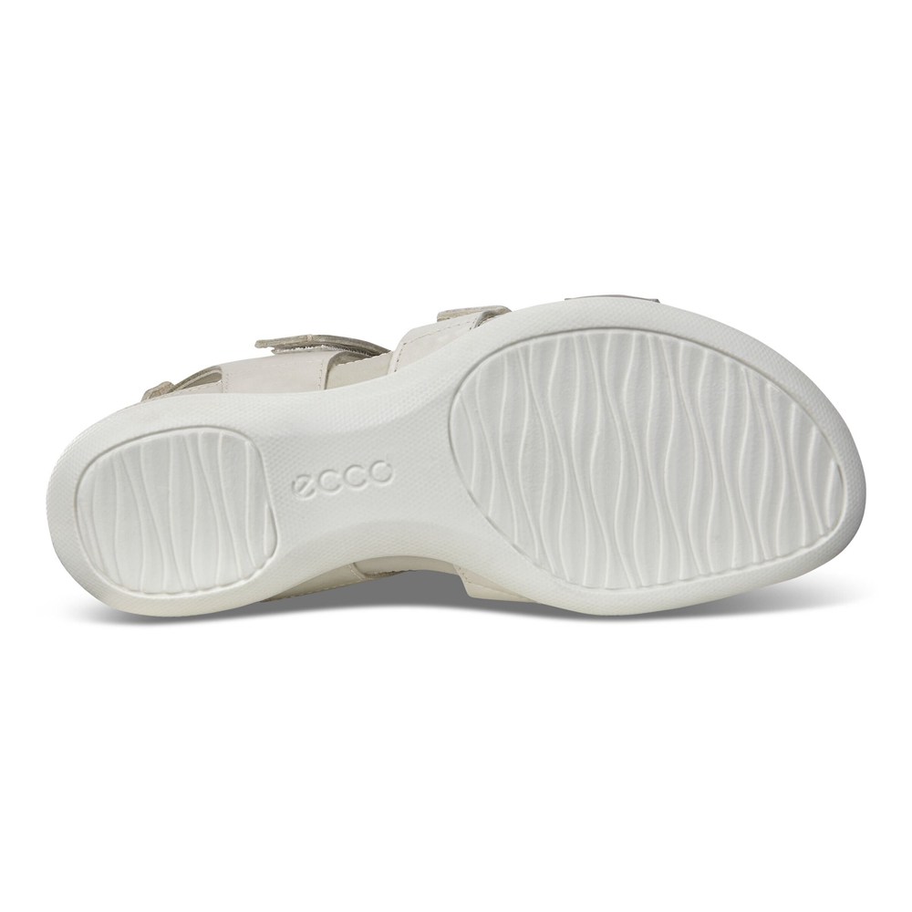 Sandalias Mujer - ECCO Flash Flat - Blancos/Plateados - PLC208761